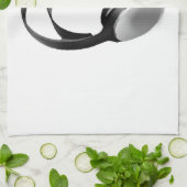 ポップ・アートのArtヘッドフォン キッチンタオル (折り畳み)