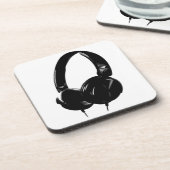 ポップ・アートのArtヘッドフォン コースター (左側)