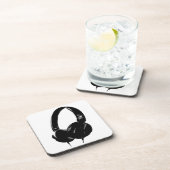 ポップ・アートのArtヘッドフォン コースター (右側)