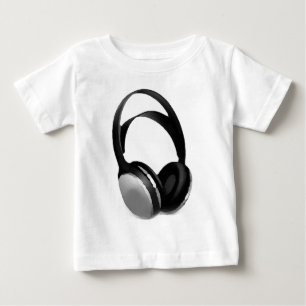 ポップ・アートのArtヘッドフォン ベビーTシャツ
