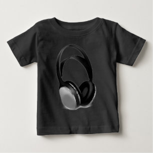 ポップ・アートのArtヘッドフォン ベビーTシャツ