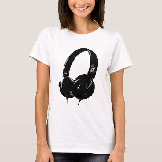 ポップ・アートのArtヘッドフォン Tシャツ (正面)
