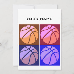 ポップ・アートのArt Basketballお名前 シーズンカード
