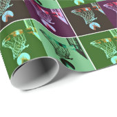 ポップ・アートのArt Basketball Gift Wrap ラッピングペーパー (ロールコーナー)