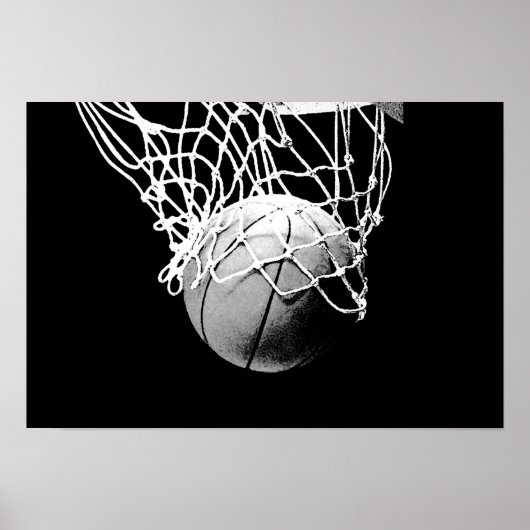 ポップ・アートのArt Basketball & Netプリント ポスター (正面)