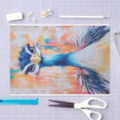 ポップ・アートのArt Bird, はっきりした & DJ鮮やか2R Decompage 薄葉紙 (クラフト)