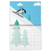 ポップ・アートのArt Birds Vol.1ブギーフラミンゴペンギンマカオ カレンダー (1月 2026)