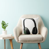 ポップ・アートのArt Black & White Headphone クッション (椅子)