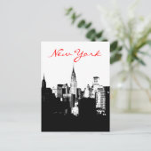 ポップ・アートのArt Black & White New York City Post Card ポストカード (スタンド正面)