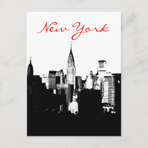 ポップ・アートのArt Black & White New York City Post Card ポストカード