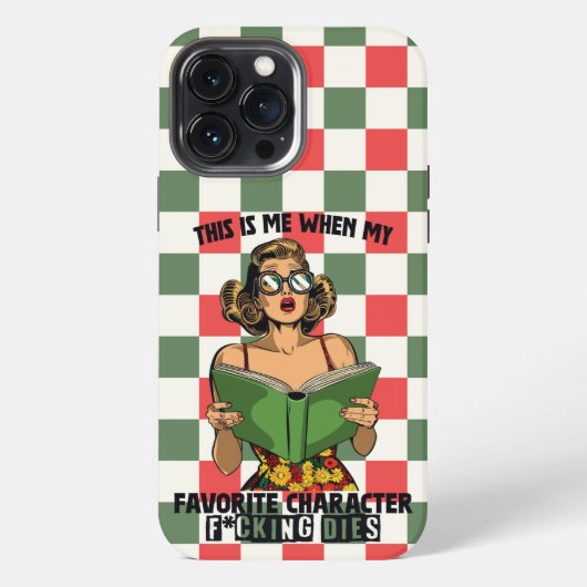 ポップ・アートのArt Bookworm、クリスマス iPhoneケース (裏面)