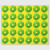 ポップ・アートのart bright kiwi fruitオリジナル水彩 ラッピングペーパー (フラット)