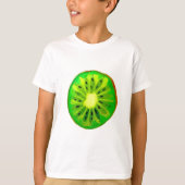 ポップ・アートのart bright kiwi fruitオリジナル水彩 tシャツ (正面)