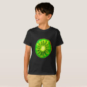 ポップ・アートのart bright kiwi fruitオリジナル水彩 tシャツ (正面フル)