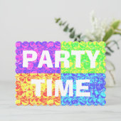 ポップ・アートのart bubble wrap誕生日パーティー 招待状 (スタンド正面)