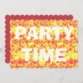 ポップ・アートのart bubble wrap誕生日パーティー 招待状 (正面/裏面)