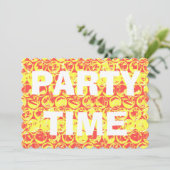 ポップ・アートのart bubble wrap誕生日パーティー 招待状 (スタンド正面)