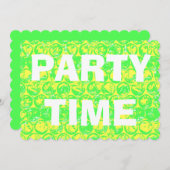 ポップ・アートのart bubble wrap誕生日パーティー 招待状 (正面/裏面)