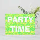 ポップ・アートのart bubble wrap誕生日パーティー 招待状 (スタンド正面)