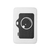 ポップ・アートのArt Camera Black and White バスマット (正面縦)