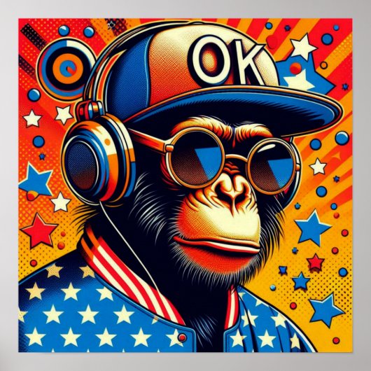ポップ・アートのART CHIMP 6 ポスター (正面)