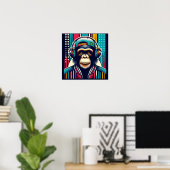 ポップ・アートのART CHIMPANZEE 2 ポスター (ホームオフィス)