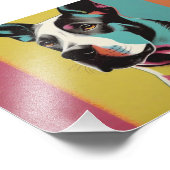 ポップ・アートのArt Dog Photo -モダンレトロカラーブロックポスター フォトプリント (角)