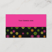 ポップ・アートのArt Flowersシームレスパターン+アイディア 名刺 (裏面)