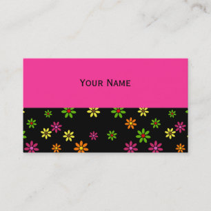 ポップ・アートのArt Flowersシームレスパターン+アイディア 名刺