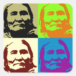ポップ・アートのArt Freedom Fighter Geronimo スクエアシール