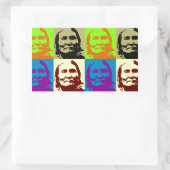 ポップ・アートのArt Freedom Fighter Geronimo 長方形シール (バッグ)