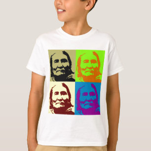 ポップ・アートのArt Freedom Fighter Geronimo Tシャツ