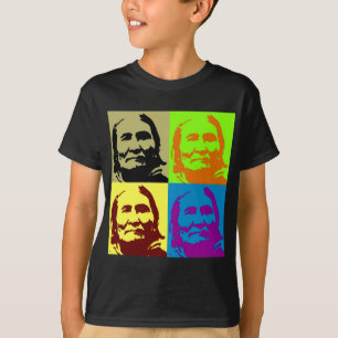 ポップ・アートのArt Freedom Fighter Geronimo Tシャツ