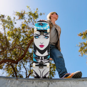 ポップ・アートのArt Girl Skate：ストーリーに乗る スケートボード