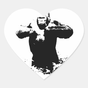 ポップ・アートのArt Gorilla胸ハートシール ハートシール