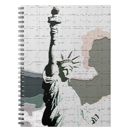 ポップ・アートのArt New York - Lady Liberty Notebook ノートブック (正面)