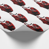 ポップ・アートのArt Old Desk Telephone Box ラッピングペーパー (角)