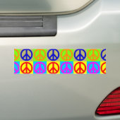 ポップ・アートのArt Peace Sign Symbol Bumper Sticker バンパーステッカー (車上)