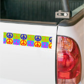 ポップ・アートのArt Peace Sign Symbol Bumper Sticker バンパーステッカー (トラック上)