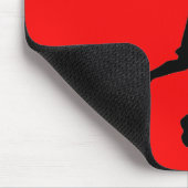 ポップ・アートのArt Red Black Basketball Playerシルエット マウスパッド (コーナー)