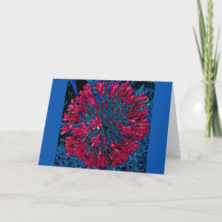 ポップ・アートのArt Red Flower Ball Card カード