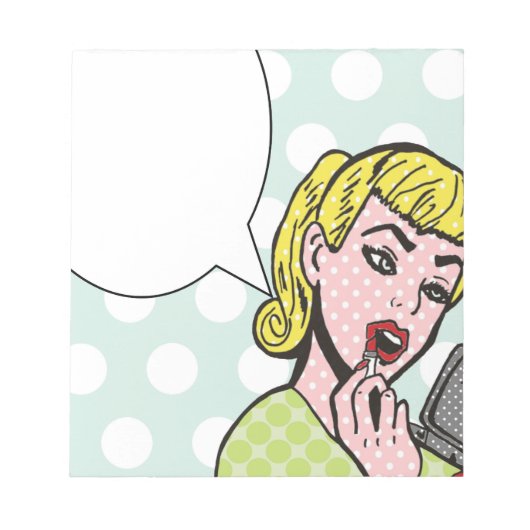 ポップ・アートのArt Speech Bubble Notepad ノートパッド (正面)