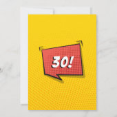 ポップ・アートのArt Speech Bubble Surprise Birthdayパーティー 招待状 (裏面)