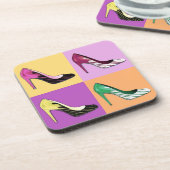 ポップ・アートのArt Stilettoポンプ/靴/ハイヒール コースター (左側)