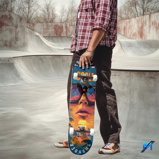 ポップ・アートのArt Sunset Reflection - 鮮やかレトロヴィンテージ スケートボード