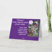 ポップ・アートのArt Yellow Flower Ball Card カード (裏面)