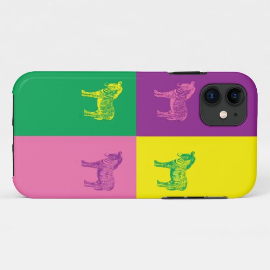 ポップ・アートのArt Zebra Case-Mate iPhone Case iPhoneケース (裏面(横))