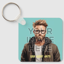 ポップ・アートのCulture Signable Add Photoパーソナライズされたカスタム キーホルダー