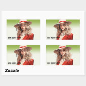 ポップ・アートのCulture Signable Add Photoパーソナライズされたカスタム 長方形シール (シート)