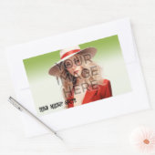 ポップ・アートのCulture Signable Add Photoパーソナライズされたカスタム 長方形シール (封筒)